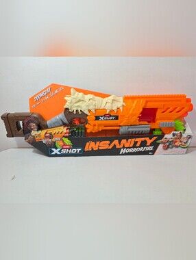 Zuru X Shot Insanity Horrorfire Doomsay 16x Darts Orange Foam Dart Blaster Toy